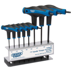 Draper Expert 33872 Soft Grip &#x27;T&#x27; Handle TX-STAR&#xAE; Key Set (8 Piece)