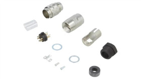 C091-31H0051012 Złącze M16 Wtyk Męski Lutowanie Na Przewód 5Pin 5A 300V