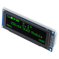 Zielony wyświetlacz 3.12 OLED SPI 3-5V SSD1322 256*64 do YoRadio i Arduino