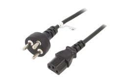 Sn43-3/07/2Bk Kabel De1-13P (K) Wtyk, Iec C13 Żeński Pvc 2M Czarny 10A 250V