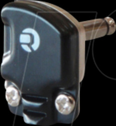 RP2RCF-BAG 6.35mm mono jack plug 2-pin angled, black housing