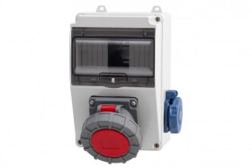 Rozdzielnica LAGO 7M - gniazda 16/5, 230V IP65 /7 modułów/