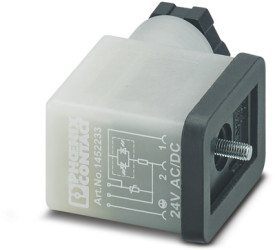 Valve connector, DIN shape BI, 3 pole, 110 V, 0.25-1.5 mm², 1452246