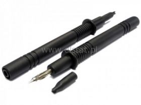 Końcówka pomiarowa, banan 4mm, czarna