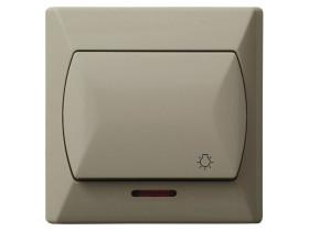 AKCENT Wyłącznik światło zwierny przycisk beżowy ŁP-5AS/01 OSPEL