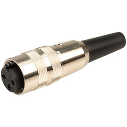 Lumberg KV30 3-Pin DIN Female Socket IEC 60130-9 Cable Mount