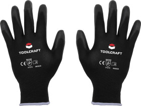 Rękawice robocze TOOLCRAFT TO-5621544 Polyester, Poliuretan Rozmiar rękawic: 8 EN 388 CAT II 1 par(a)
