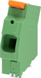 PCB terminal, 1 pole, pitch 10 mm, AWG 18-4, 76 A, push-in, green, 1333816