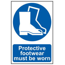 Scan 0016 Protective Footwear Must Be Worn - PVC 200 x 300mm