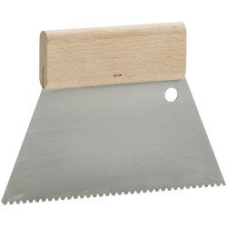 kwb 33312 Notch trowel steel trapezoidal Wood grip for adhesives