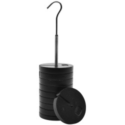 EISCO PHZNW1000SET 10 Piece Slotted Mass Set, 1000g, Zinc Casted