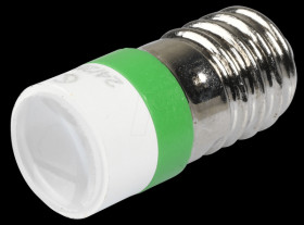 MELE2274 LED spot light, E10, green, 24 V, 14800 mcd, Ø10 mm