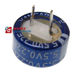 Kond. BUC-0,22F 5,5V BACKUP poziomy 5,00mm