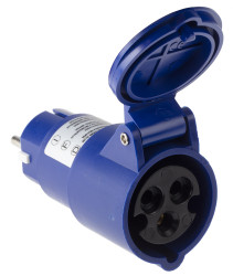 Adapter do przedłużacza sieciowego 16A Gniazdo 250 V Scame Niebieski IP54
