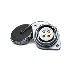 Złącze wielostykowe przemysłowe 4-pinowe Montaż na kołnierzu Gniazdo RS PRO