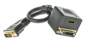 Adapter AV Męskie DVID (1) na Żeńskie DVI-D (1), żeńskie HDMI (1)