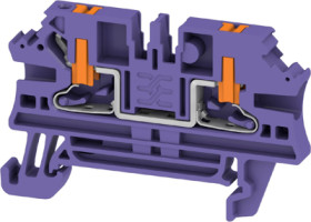 Through terminal block, push-in connection, 2.5 mm², 24 A, 8 kV, purple, 2847260000