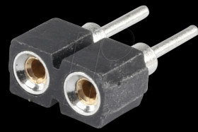 006-1-002-D-B1STF-XS0 Precision socket strip, 2.54 mm, 2 pin