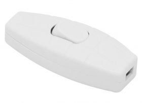 Włącznik przelotowy na kabel biały PP13