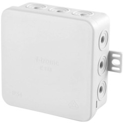 F-Tronic 7340038 Junction Box 85x85x40mm IP54 Light Grey 10pieces