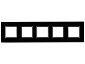 DANTE Ramka 5 pięciokrotna czarny chrom 4509185 KOS