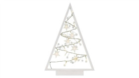 Dekoracje - 15 Led Choinka 40 Cm 2X Aa, Ciepła Biel, Ip20, Timer Dcww27