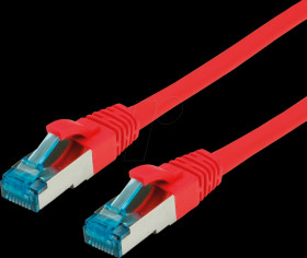 21991924 Patch cable Cat.6a S/FTP PIMF red 0.3m