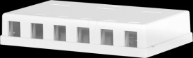 EC020400006 Keystone junction box, 6-port, surface-mounted, without module