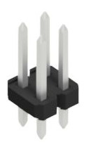 Pin header, 4 pole, pitch 2.54 mm, straight, black, 10058625
