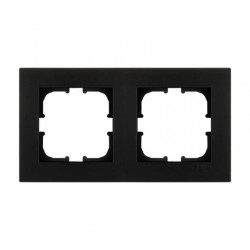 Ramka podwójna Exen seria Karell czarny metalik K102/14E