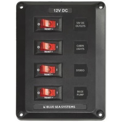 Panel Wyłączników Blue Sea BelowDeck – 4 obwody