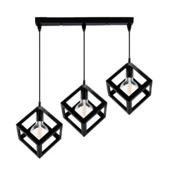 Lampa Wisząca Sufitowa TALUS Geometryczna Zwis Kostka do LED 3x E27 LUMILED