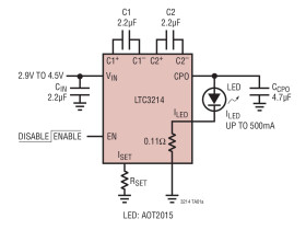 500mA Camera LED Charge Pump