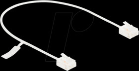 80772 RJ45 Network Cable Cat.6 UTP Ultra Slim 0.3 m white with short p