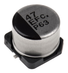Kondensator 47μF 25V dc SMD Panasonic roztaw: 2.2mm 8 (Dia.) x 6.2mm