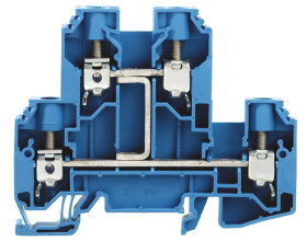 Dwurzędowa złączka szynowa Weidmuller poziomy: Podwójny 16 → 6AWGŚruba W 57A 800 V
