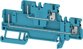 Terminal block, push-in connection, 1.5 mm², 4 pole, 17.5 A, 6 kV, blue, 2675780000