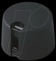 A1024049 Potentiometer knob Ø 24 mm, 4-mm axle, TOP-KNOBS, black