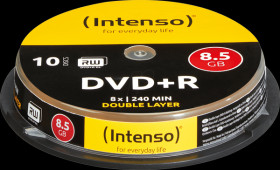 4311142 Intenso DVD+R 8.5 GB, 10-disc pack, double layer