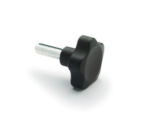 Pokrętło M5 długość gwintu: 16mm średnica gwintu: 5mm Pokrętło gwiazdowe Montaż gwintowany