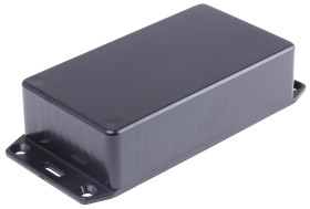 Obudowa ABS szerokość zew. 62 mm długość zew. 112 mm wys. zew. 27 mm Hammond IP54 Czarny