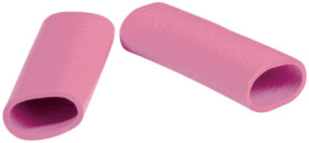 Protection and insulating grommet, inside Ø 10 mm, L 35 mm, pink, PCR, -30 to 90 °C, 02010007015