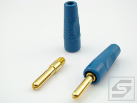 Wtyczka bananowa BS425GOLD-nieb. 4mm; RoHS