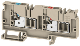 Supply terminal, push-in connection, 0.5-6.0 mm², 41 A, 4 kV, dark beige, 1988260000