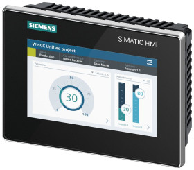 Panel HMI 7 cali Siemens SIMATIC rozdzielczość: 800 x 480 TFT IP20, IP65 RS485, USB 214 x 158 x 64 mm