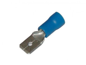 1x konektor 6,4mm męski niebieski na kabel 1,5-2,5mm2 izolowany do...