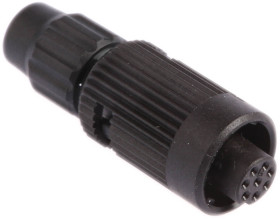 Złącze wielostykowe przemysłowe 8-pinowe Subminiaturowe Montaż na kablu Gniazdo binder