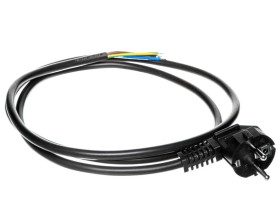 Przewód przyłączeniowy W-3 3x1,5 mm2 czarny z wtyczką kątową 1,5m 51.933