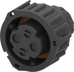 Socket, unequipped, 4 pole, straight, 2 rows, black, 1-967325-3