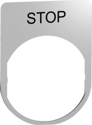 Label holder, printed with "STOP", for Harmony XB4/XB5, ZBYM2304